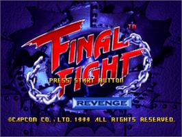 Title screen of Final Fight Revenge on the Sega Saturn.