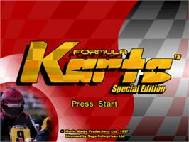 Title screen of Formula Karts: Special Edition on the Sega Saturn.
