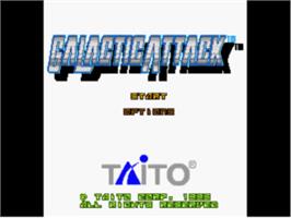 Title screen of Galactic Attack on the Sega Saturn.