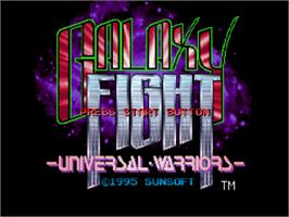 Title screen of Galaxy Fight - Universal Warriors on the Sega Saturn.