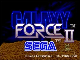 Title screen of Galaxy Force 2 on the Sega Saturn.