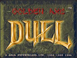 Title screen of Golden Axe - The Duel on the Sega Saturn.