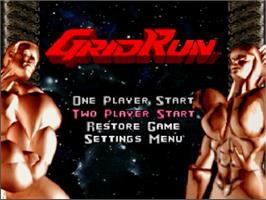 Title screen of Grid Runner on the Sega Saturn.