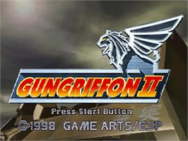 Title screen of Gungriffon II on the Sega Saturn.