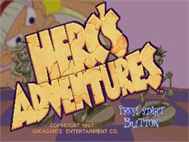 Title screen of Herc's Adventures on the Sega Saturn.