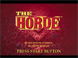 Title screen of Horde on the Sega Saturn.