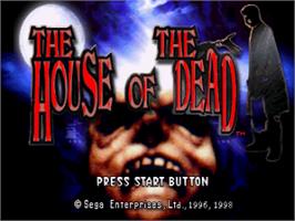 Title screen of House of the Dead on the Sega Saturn.