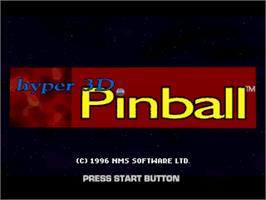 Title screen of Hyper 3-D Pinball on the Sega Saturn.