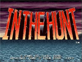Title screen of In The Hunt on the Sega Saturn.