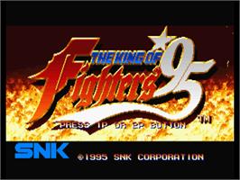 Title screen of King of Fighters '95, The on the Sega Saturn.