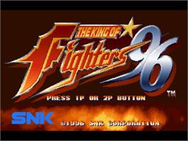 Title screen of King of Fighters '96, The on the Sega Saturn.