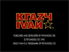 Title screen of Krazy Ivan on the Sega Saturn.