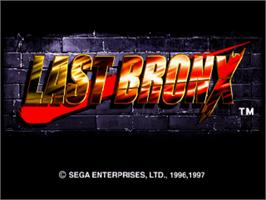 Title screen of Last Bronx on the Sega Saturn.