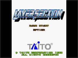 Title screen of Layer Section on the Sega Saturn.