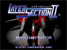 Title screen of Layer Section 2 on the Sega Saturn.