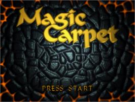 Title screen of Magic Carpet on the Sega Saturn.