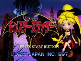 Title screen of Monster Slider on the Sega Saturn.