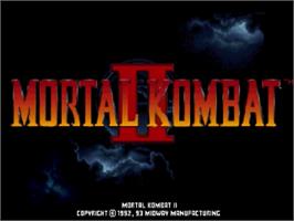 Title screen of Mortal Kombat II on the Sega Saturn.