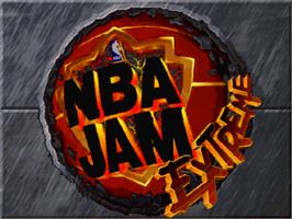 Title screen of NBA Jam Extreme on the Sega Saturn.