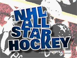 Title screen of NHL All-Star Hockey on the Sega Saturn.