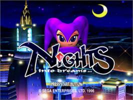Title screen of NiGHTS into Dreams... on the Sega Saturn.