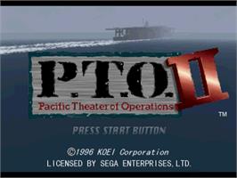 Title screen of P.T.O.: Pacific Theater of Operations 2 on the Sega Saturn.
