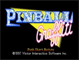 Title screen of Pinball Graffiti on the Sega Saturn.