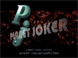 Title screen of Planet Joker on the Sega Saturn.
