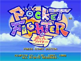 Title screen of Pocket Fighter on the Sega Saturn.