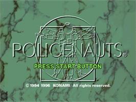 Title screen of Policenauts on the Sega Saturn.