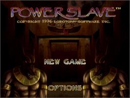Title screen of Powerslave on the Sega Saturn.