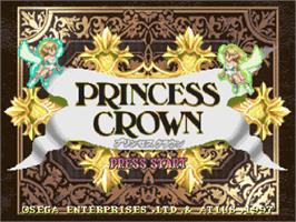 Title screen of Princess Crown on the Sega Saturn.