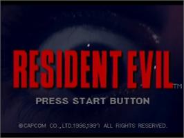 Title screen of Resident Evil on the Sega Saturn.