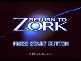 Title screen of Return to Zork on the Sega Saturn.