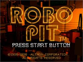 Title screen of Robo Pit on the Sega Saturn.