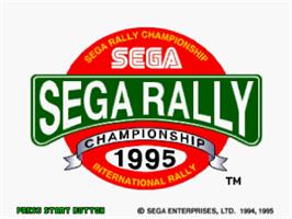 Title screen of Sega Rally Championship on the Sega Saturn.