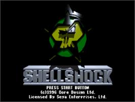 Title screen of Shellshock on the Sega Saturn.