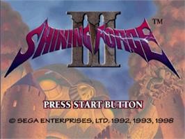 Title screen of Shining Force III: Premium Disc on the Sega Saturn.