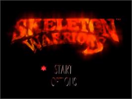 Title screen of Skeleton Warriors on the Sega Saturn.