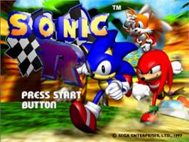 Title screen of Sonic R on the Sega Saturn.