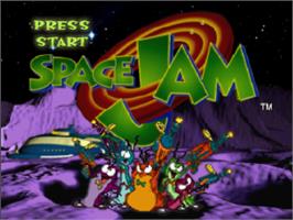 Title screen of Space Jam on the Sega Saturn.