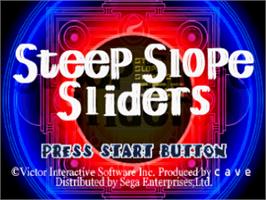 Title screen of Steep Slope Sliders on the Sega Saturn.