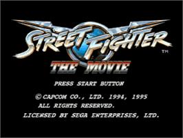 Title screen of Street Fighter: The Movie on the Sega Saturn.