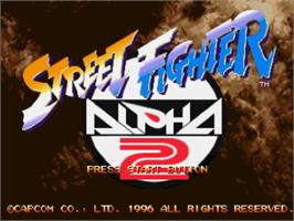 Title screen of Street Fighter Alpha 2 on the Sega Saturn.