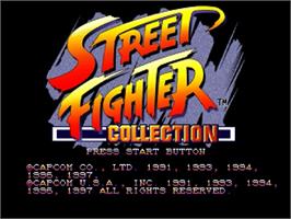 Title screen of Street Fighter Collection on the Sega Saturn.