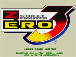 Title screen of Street Fighter Zero 3 on the Sega Saturn.