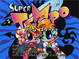 Title screen of Super Tempo on the Sega Saturn.