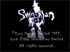 Title screen of Swagman on the Sega Saturn.
