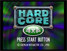 Title screen of TNN Motor Sports Hardcore 4x4 on the Sega Saturn.