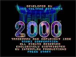 Title screen of Tempest 2000 on the Sega Saturn.